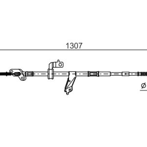Cablu frana de parcare TOYOTA RAV 4 II (_A2_) 1.8 (ZCA25_, ZCA26_, ZCA25W, ZCA26W) benzina 125 cai BOSCH 1 987 482 901