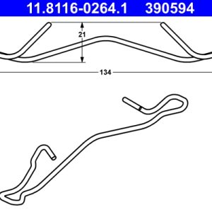 Arc etrier frana TOYOTA YARIS (_P9_) 1.0 GPL (KSP90_) Benzina/Autogaz (GPL) 69 cai ATE 11.8116-0264.1