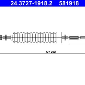Cablu frana de parcare TOYOTA COROLLA (_E11_) 1.9 D (WZE110_, WZE110R) diesel 69 cai ATE 24.3727-1918.2