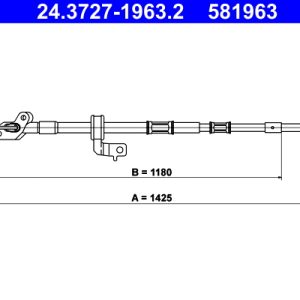 Cablu frana de parcare TOYOTA RAV 4 II (_A2_) 2.0 (ACA26) benzina 150 cai ATE 24.3727-1963.2