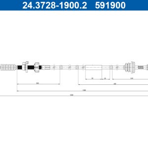 Cablu ambreiaj TOYOTA AYGO (_B4_) 1.0 (KGB40) benzina 69 cai ATE 24.3728-1900.2