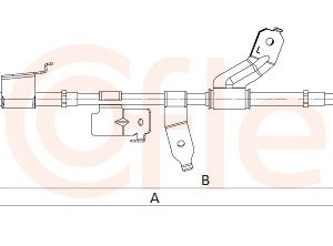 Cablu frana de parcare TOYOTA PRIUS (_W3_) 1.8 Hybrid (ZVW30) benzina/elector 136 cai COFLE 92.1.TY001