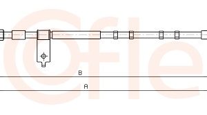Cablu frana de parcare TOYOTA AVENSIS VERSO (_M2_) 2.0 D (CLM20_, CLM20R) diesel 116 cai COFLE 92.17.1488