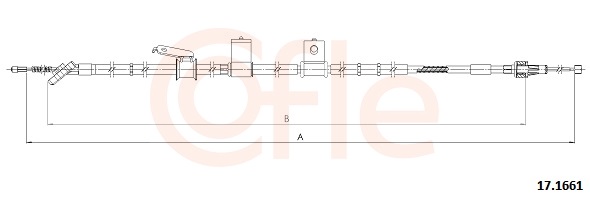 Cablu frana de parcare TOYOTA LAND CRUISER PRADO (_J12_) 3.0 D-4D (KDJ120, KDJ125) diesel 163 cai COFLE 92.17.1661