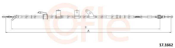 Cablu frana de parcare TOYOTA LAND CRUISER PRADO (_J12_) 3.0 D-4D (KDJ120, KDJ125) diesel 166 cai COFLE 92.17.1662