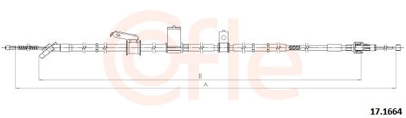 Cablu frana de parcare TOYOTA LAND CRUISER PRADO (_J12_) 3.0 D-4D (KDJ120, KDJ125) diesel 166 cai COFLE 92.17.1664