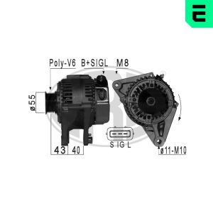Alternator TOYOTA COROLLA (_E12_) 1.6 VVT-i (ZZE121_, ZZE121R) benzina 110 cai ERA 209003A