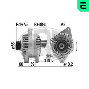 Alternator TOYOTA CARINA E VI Sportswagon (_T19_) 1.6 GLI (AT190_, AT190R) benzina 107 cai ERA 209443A