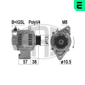 Alternator TOYOTA STARLET (_P7_) 1.3 (EP71L, EP71R) benzina 75 cai ERA 209509A