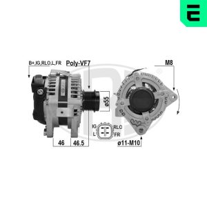 Alternator TOYOTA RAV 4 III (_A3_) 2.4 (ACA36, ACA38) benzina 170 cai ERA 209653A