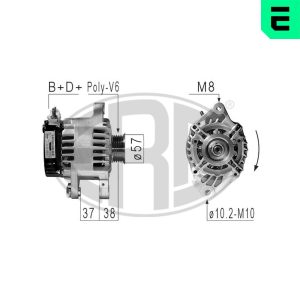 Alternator TOYOTA AYGO (_B1_) 1.0 (KGB10_, KGB10R) benzina 68 cai ERA 210841A