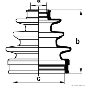 Ansamblu burduf articulatie planetara TOYOTA COROLLA (_E10_) 2.0 D (CE100_, CE100R) diesel 72 cai HERTH BUSS JAKOPARTS J2862000