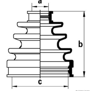 Ansamblu burduf articulatie planetara TOYOTA COROLLA Compact (_E10_) 1.6 Si (AE101_, AE101R) benzina 114 cai HERTH BUSS JAKOPARTS J2862001
