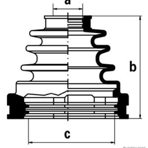 Ansamblu burduf articulatie planetara TOYOTA CARINA V combi (_T17_) 2.0 D (CT170_, CT170) diesel 73 cai HERTH BUSS JAKOPARTS J2882006