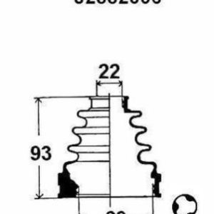Ansamblu burduf articulatie planetara TOYOTA COROLLA Station Wagon (_E9_) 1.6 4WD (AE95) benzina 105 cai NIPPARTS J2882006