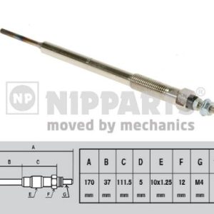 Bujie incandescenta TOYOTA HIACE IV caroserie (__H1_, __H2_) 2.5 D-4D 4WD (KLH18, KLH28) diesel 102 cai NIPPARTS J5712015