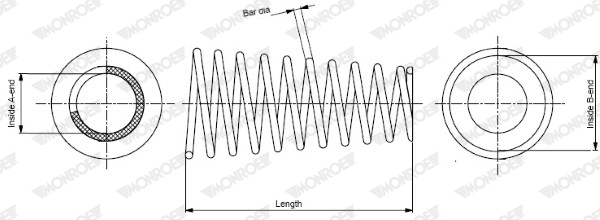 Arc spiral TOYOTA CARINA E VI Sportswagon (_T19_) 1.6 GLI (AT190_, AT190R) benzina 107 cai MONROE SP0529