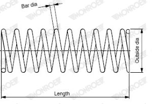Arc spiral TOYOTA AVENSIS combi (_T22_) 2.0 i (ST220_, ST220R) benzina 128 cai MONROE SP3046