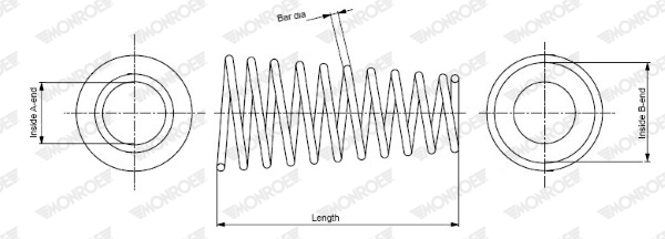 Arc spiral TOYOTA CARINA E VI limuzina (_T19_) 2.0 GTi (ST191_, ST191R) benzina 158 cai MONROE SP3130