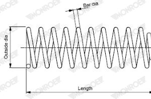 Arc spiral TOYOTA PRIUS Liftback (_W2_) 1.5 Hybrid (NHW20_, NHW20R) benzina/elector 112 cai MONROE SP3707