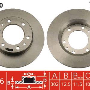 Disc frana TOYOTA LAND CRUISER (_J7_, _JL7_) 2.4 (RJ70_, RJ73_, RJ70RV) benzina 110 cai TRW DF1920
