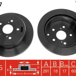 Disc frana TOYOTA SUPRA (_A7_) 3.0 Turbo (MA70_, MA70) benzina 238 cai TRW DF4017