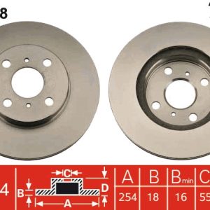 Disc frana TOYOTA PASEO cupe (_L5_) 1.5 (EL54_, EL54R) benzina 90 cai TRW DF4058
