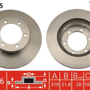 Disc frana TOYOTA HILUX VII pick-up (_N1_, _N2_, _N3_) 3.0 D-4D (KUN16) diesel 171 cai TRW DF4115