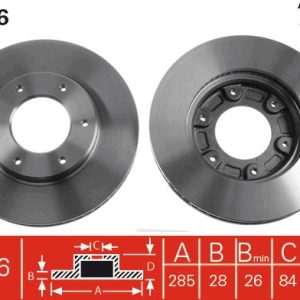 Disc frana TOYOTA HIACE IV bus (__H1_, __H2_) 2.4 (RCH12, RCH22) benzina 115 cai TRW DF4116