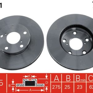 Disc frana TOYOTA RAV 4 II (_A2_) 2.0 (ACA26) benzina 150 cai TRW DF4161