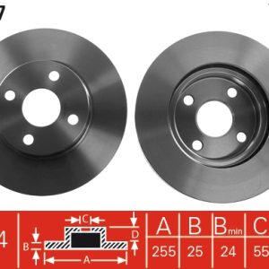 Disc frana TOYOTA COROLLA combi (_E12_) 1.6 VVT-i (ZZE121_, ZZE121R) benzina 110 cai TRW DF4367