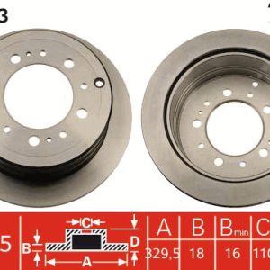 Disc frana TOYOTA LAND CRUISER 100 (_J1_) 4.7 (UZJ100_, UZJ100R) benzina 235 cai TRW DF4483