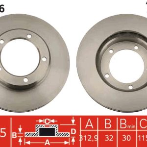 Disc frana TOYOTA LAND CRUISER 100 (_J1_) 4.2 TD (HDJ100_, HDJ100) diesel 204 cai TRW DF4506