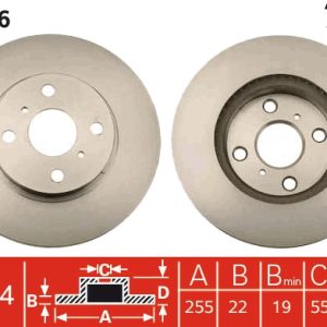 Disc frana TOYOTA YARIS (_P9_) 1.0 VVT-i (KSP90) benzina 71 cai TRW DF4806