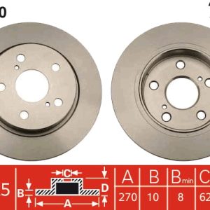 Disc frana TOYOTA AURIS (_E15_) 2.0 D-4D (ADE150_, ADE150R) diesel 126 cai TRW DF4830