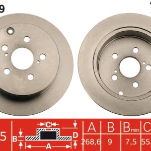 Disc frana TOYOTA CELICA cupe (_T23_) 1.8 16V TS (ZZT231_, ZZT231R) benzina 192 cai TRW DF4899