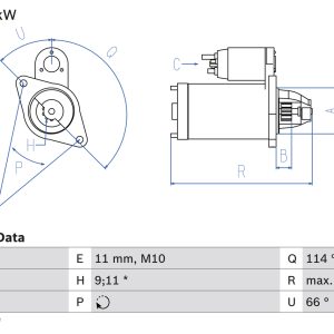 Electromotor TOYOTA COROLLA (_E12_) 1.8 VVTL-i TS (ZZE123) benzina 190 cai BOSCH 0 986 018 480