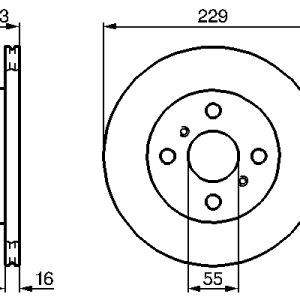 Disc frana TOYOTA STARLET (_P8_) 1.5 D (NP80_, NP80) diesel 54 cai BOSCH 0 986 478 491