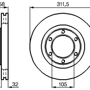 Disc frana TOYOTA LAND CRUISER 80 (_J8_) 4.5 24V (FZJ80_) benzina 205 cai BOSCH 0 986 478 580