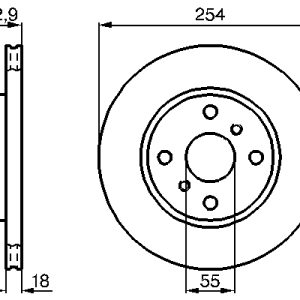 Disc frana TOYOTA STARLET (_P8_) 1.0 (EP80_, EP80R) benzina 54 cai BOSCH 0 986 478 585