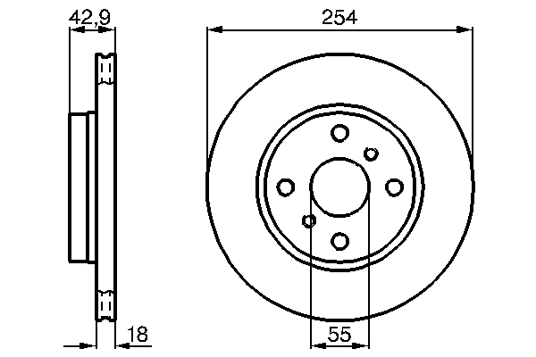 Disc frana TOYOTA STARLET (_P8_) 1.0 (EP80_, EP80R) benzina 54 cai BOSCH 0 986 478 585