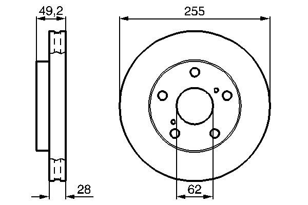 Disc frana TOYOTA PICNIC (_XM1_) 2.2 D (CMX10_, CXM10G) diesel 90 cai BOSCH 0 986 478 726