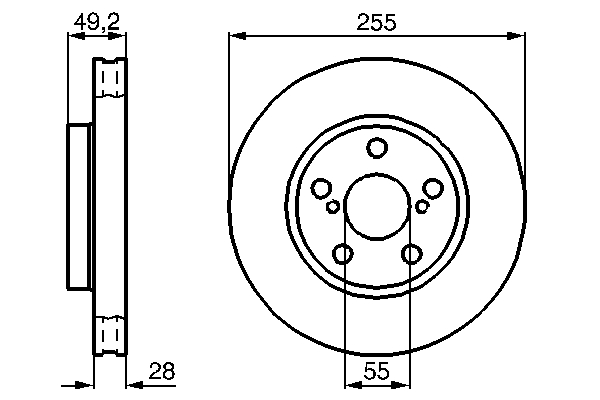 Disc frana TOYOTA CARINA E VI (_T19_) 2.0 TD (CT190) diesel 83 cai BOSCH 0 986 478 858