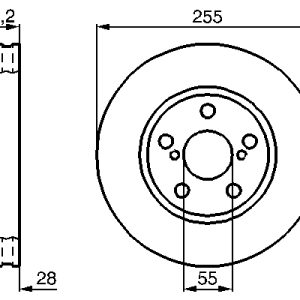 Disc frana TOYOTA CARINA E VI Sportswagon (_T19_) 1.8 i (AT191_, AT191R) benzina 107 cai BOSCH 0 986 478 858