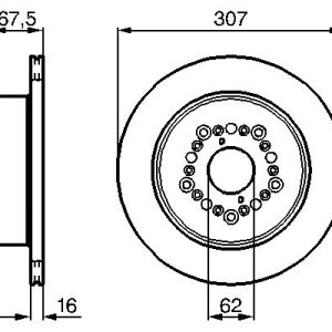 Disc frana TOYOTA SUPRA (_A8_) 3.0 i (JZA80_, JZA80R) benzina 228 cai BOSCH 0 986 479 023
