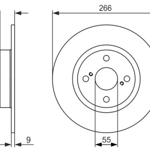 Disc frana TOYOTA COROLLA Liftback (_E10_) 1.8 GT (AE102_, AE102R) benzina 117 cai BOSCH 0 986 479 335