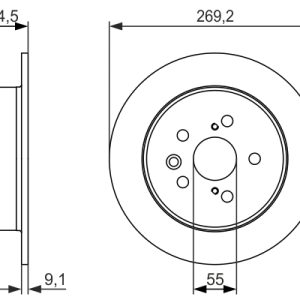 Disc frana TOYOTA CARINA E VI (_T19_) 2.0 GTi 16V (ST191_, ST191R) benzina 175 cai BOSCH 0 986 479 336