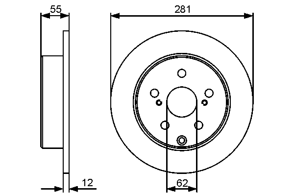 Disc frana TOYOTA RAV 4 IV VAN (_A4_) 2.2 D4d 4WD (ALA49) diesel 150 cai BOSCH 0 986 479 419