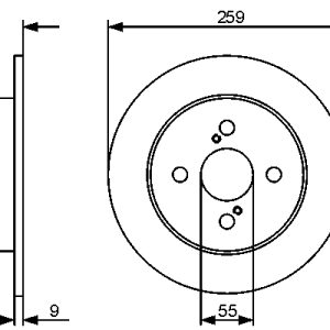 Disc frana TOYOTA YARIS (_P9_) 1.3 VVT-i (NCP90_, NCP90R) benzina 86 cai BOSCH 0 986 479 420