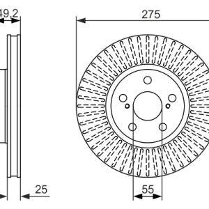 Disc frana TOYOTA COROLLA limuzina (_E12_) 1.8 (ZZE130) benzina 132 cai BOSCH 0 986 479 619